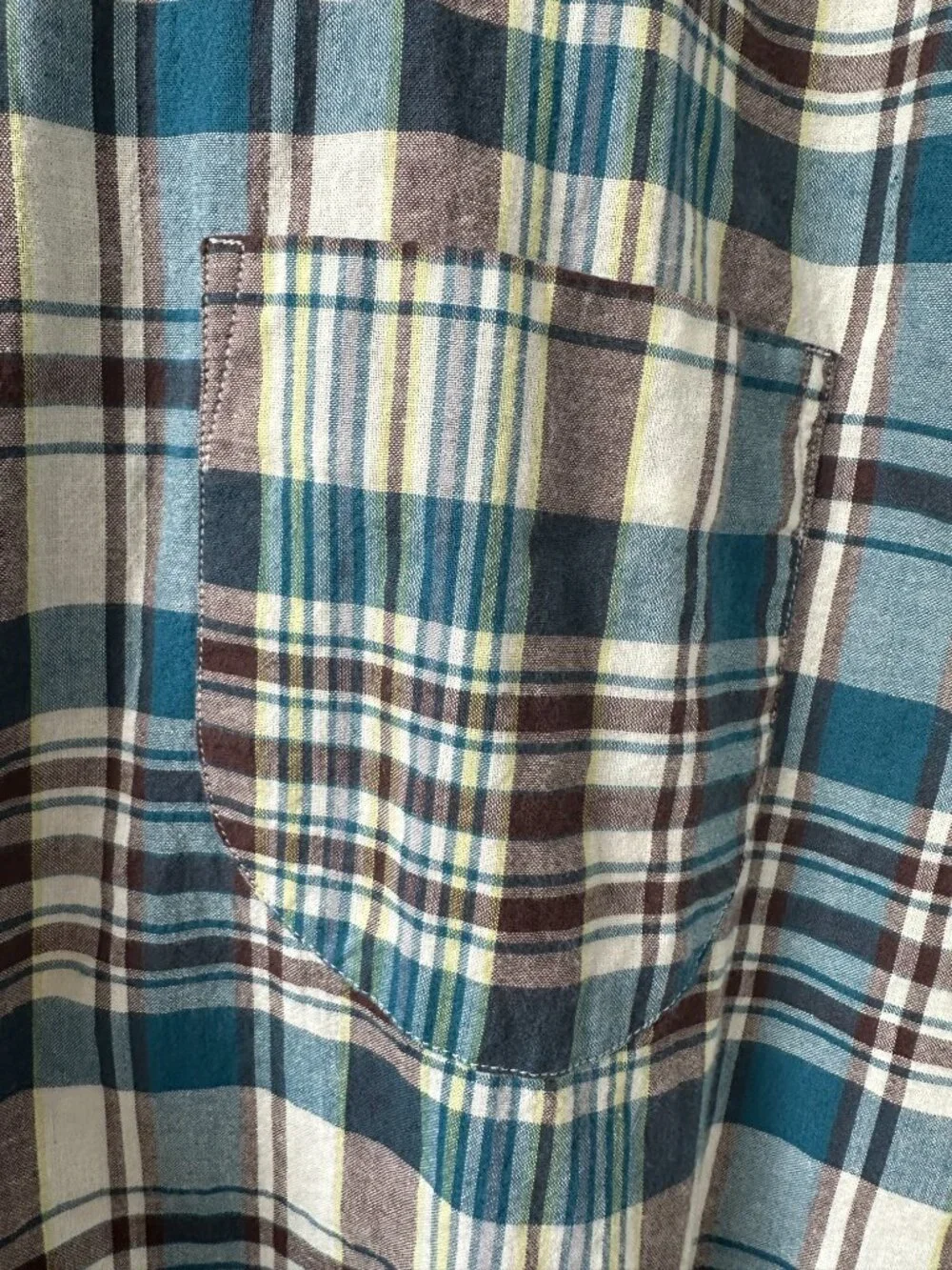 J. Crew Madras Button Down Men's Shirt